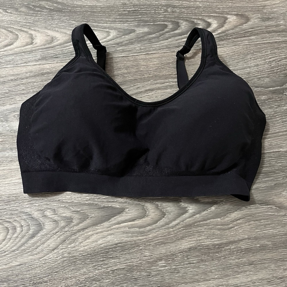 UNDEROUTFIT Comfort Bra #459 Black Size 2XL Adjustable Straps